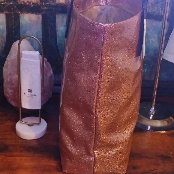 OMG! Kate Spade PINK ROSE Gold SPARKLE ✨️Tote Bag - Picture 11 of 13